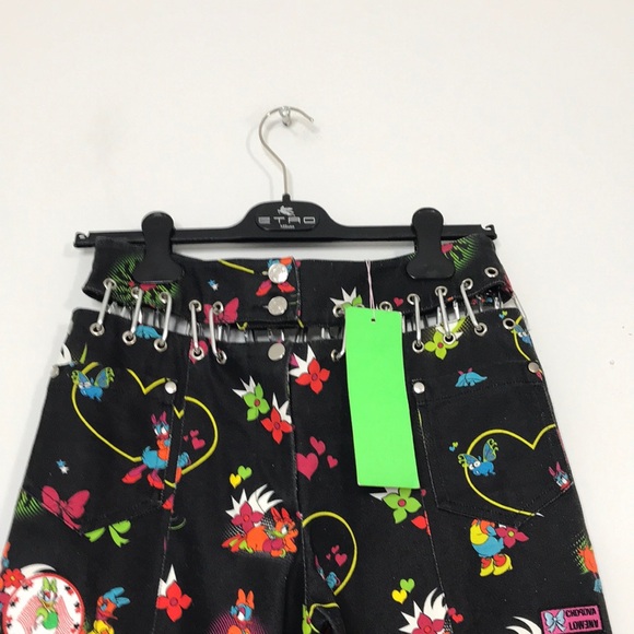 NWT Chopova Lowena x Disney Daisy Duck Carabiner Waist Flare Jeans - Picture 6 of 15